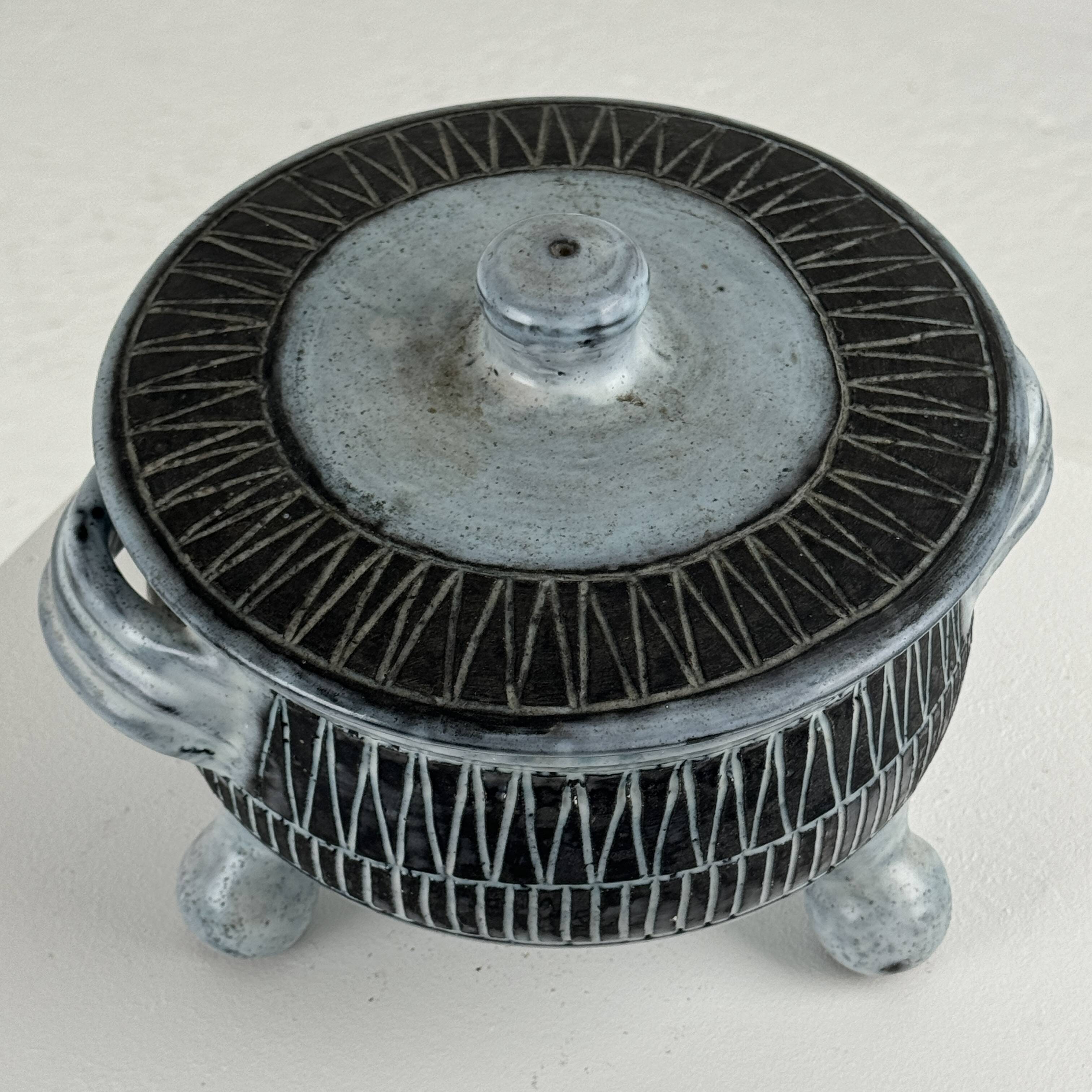 Pair of ceramic soup tureens by Jacques Pouchain, Dieulefit, circa 1960