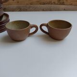 Set of 5 natural cups