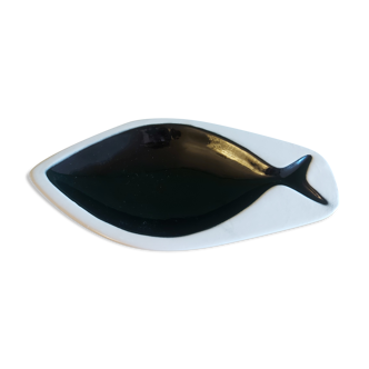 Empty ceramic pocket 50's years in the shape of fish ( saint clement )