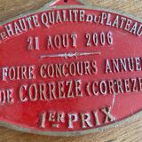 Agricultural competition plaque