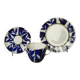 Ensemble café(3) s. yakovleva en cobalt, russie impériale lomonosov