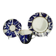 Ensemble café(3) s. yakovleva en cobalt, russie impériale lomonosov