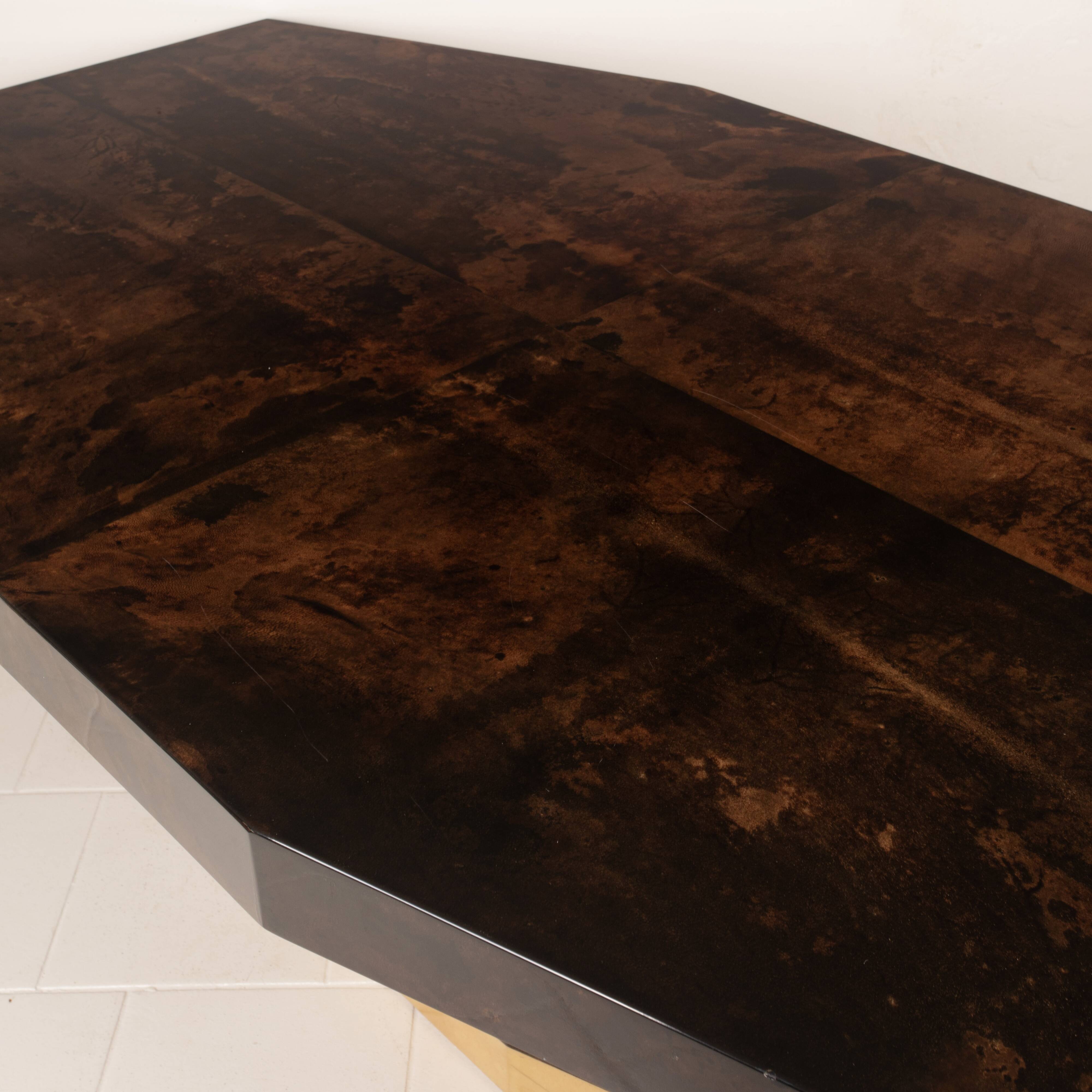 Table à manger Mod. 2007D par Willy Rizzo & Nucci Valsecchi pour Aldo Tura, 1970