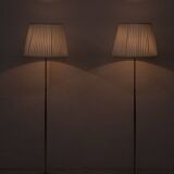 Pair of brass floor lamps by ASEA Belysning, Sweden, 1950s