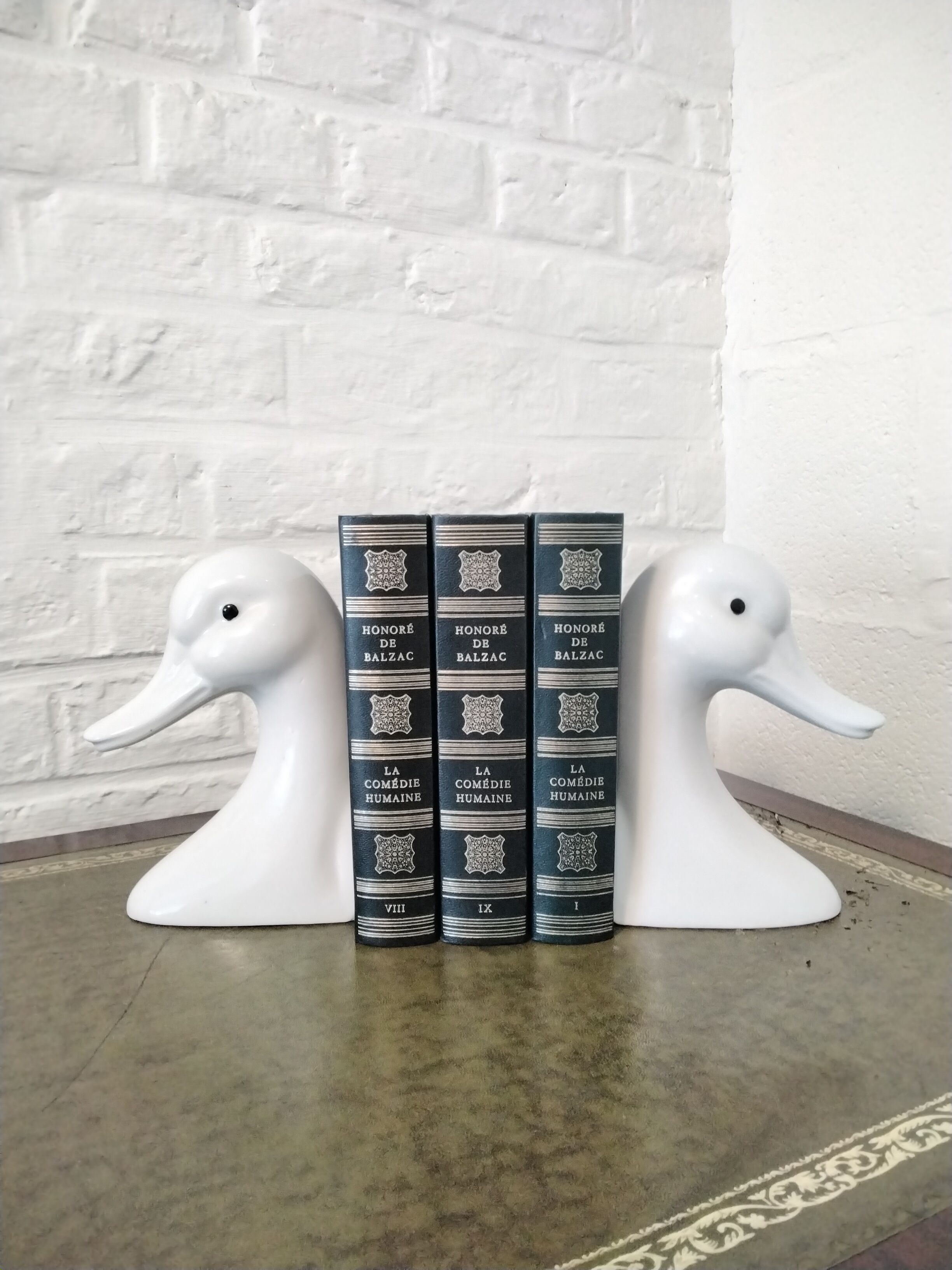 Pair of duck bookends