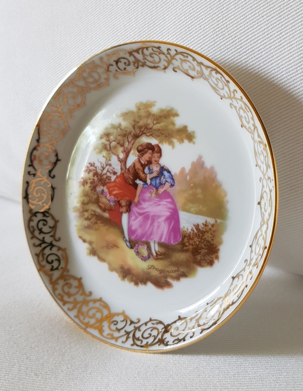 Assiette creuse Gloria porcelaine fine Fragonard