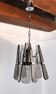 Veca chandelier, 3 arms, black Murano glass, Italy, 1970