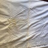 Old embroidered monogram DF flowers and days 220x230