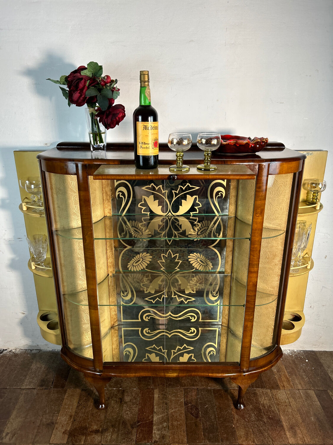 Art Deco Vintage Brocante Display Cabinet Cocktail Bar 1930