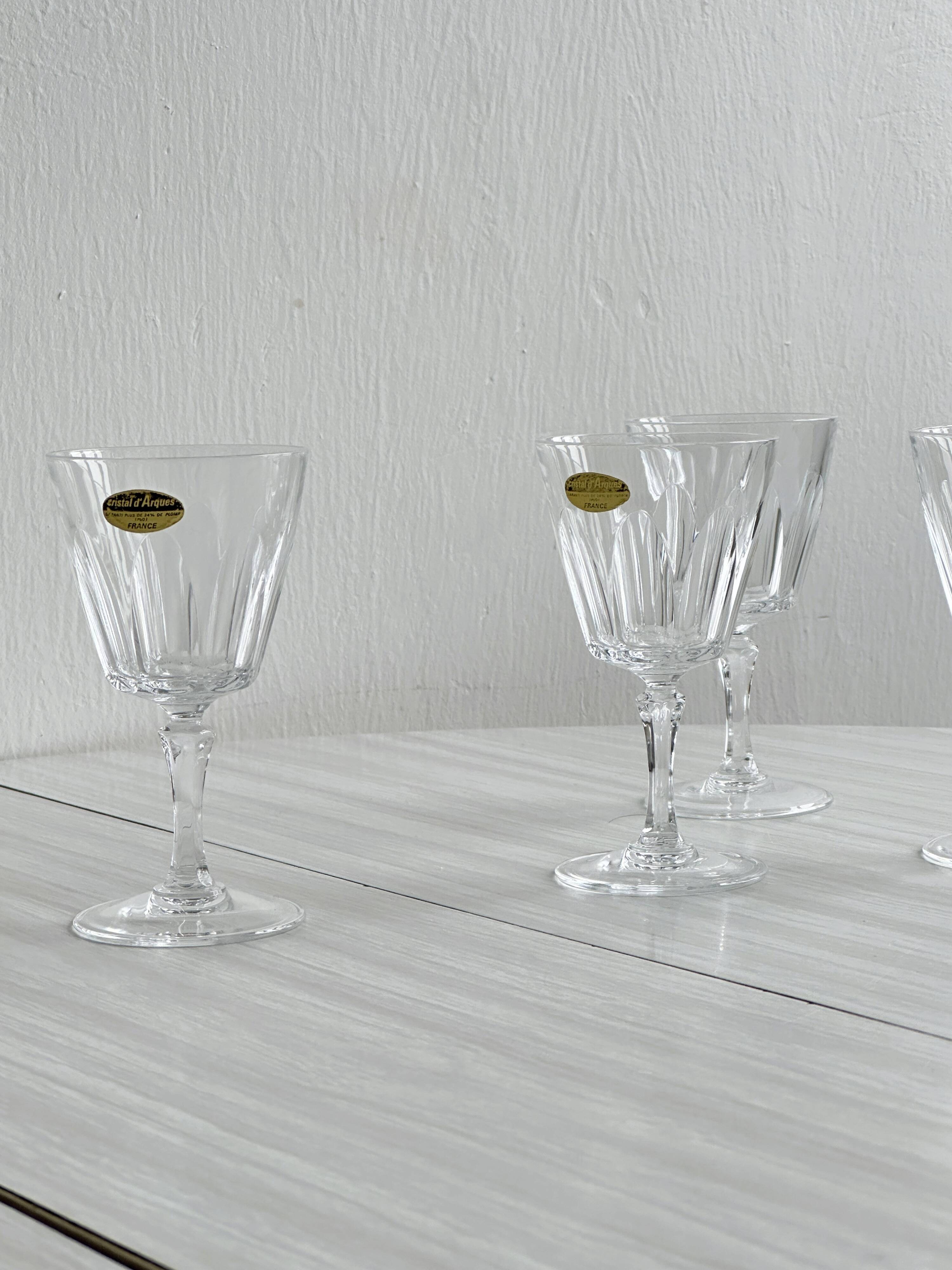 Cristal D'Arques liqueur glasses.