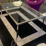 Coffee table brass and silver