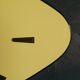 Vintage formica clock asymmetrical silent wall clock "Golden yellow Jaz"