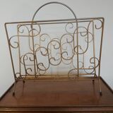 Vintage magazine holder in brass 60s