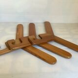 Trio of Scandinavian wooden hangers year 70