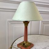 Pink lamp in marble and bronze years 30-40