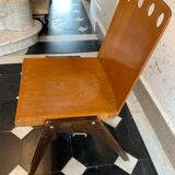 Series of 6 stackable industrial chairs, Roland Rainer for Emil & Alfred Pollak, ca 1950