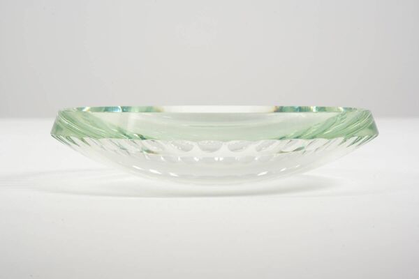 Coupelles en verre citrin Art Déco vers 1930