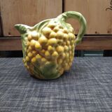 Barbotine pitcher, grape cluster shape