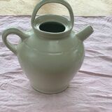 Jug, gargoulette in glazed stoneware white digoin france vintage