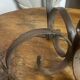 Occasional table in wrought iron and marble