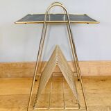 1960s turntable and vinyl shelf or occasional shelf