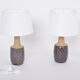 Pair of Mid-Century Handmade Stoneware table lamps  model 3001 by Einar Johansen for Soholm