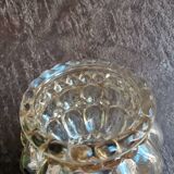 Vintage Amber Molded Glass Bubble Lamp Globe Hanging Lamp