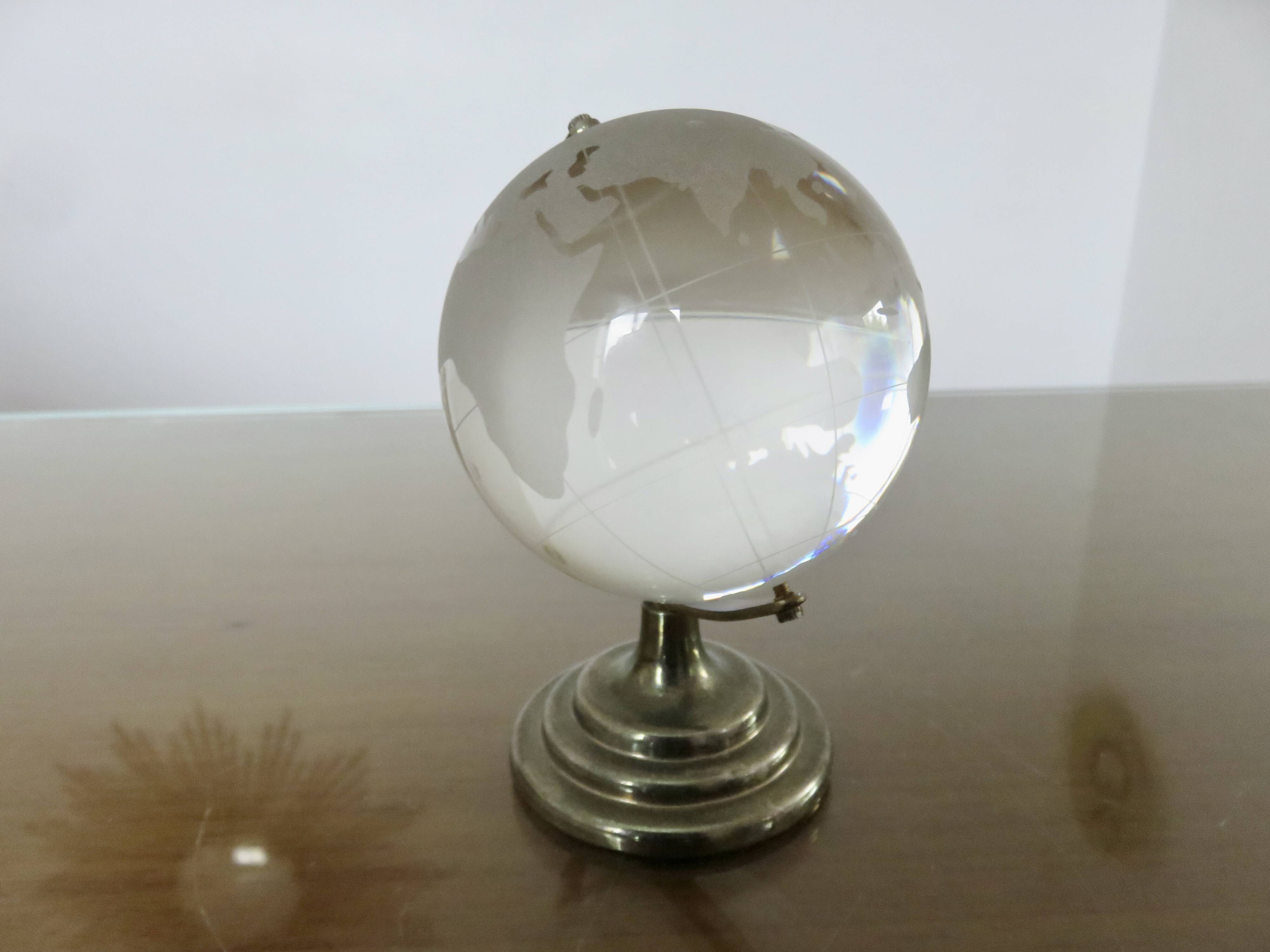 Small crystal globe, 1970s