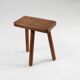 Rustic solid Wooden tripod Stool, France 1940s