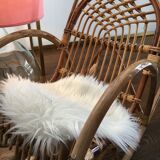 Rocking-chair child rattan with footrest