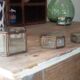 Jewelry box showcase trundle glass and brass 50s/60s