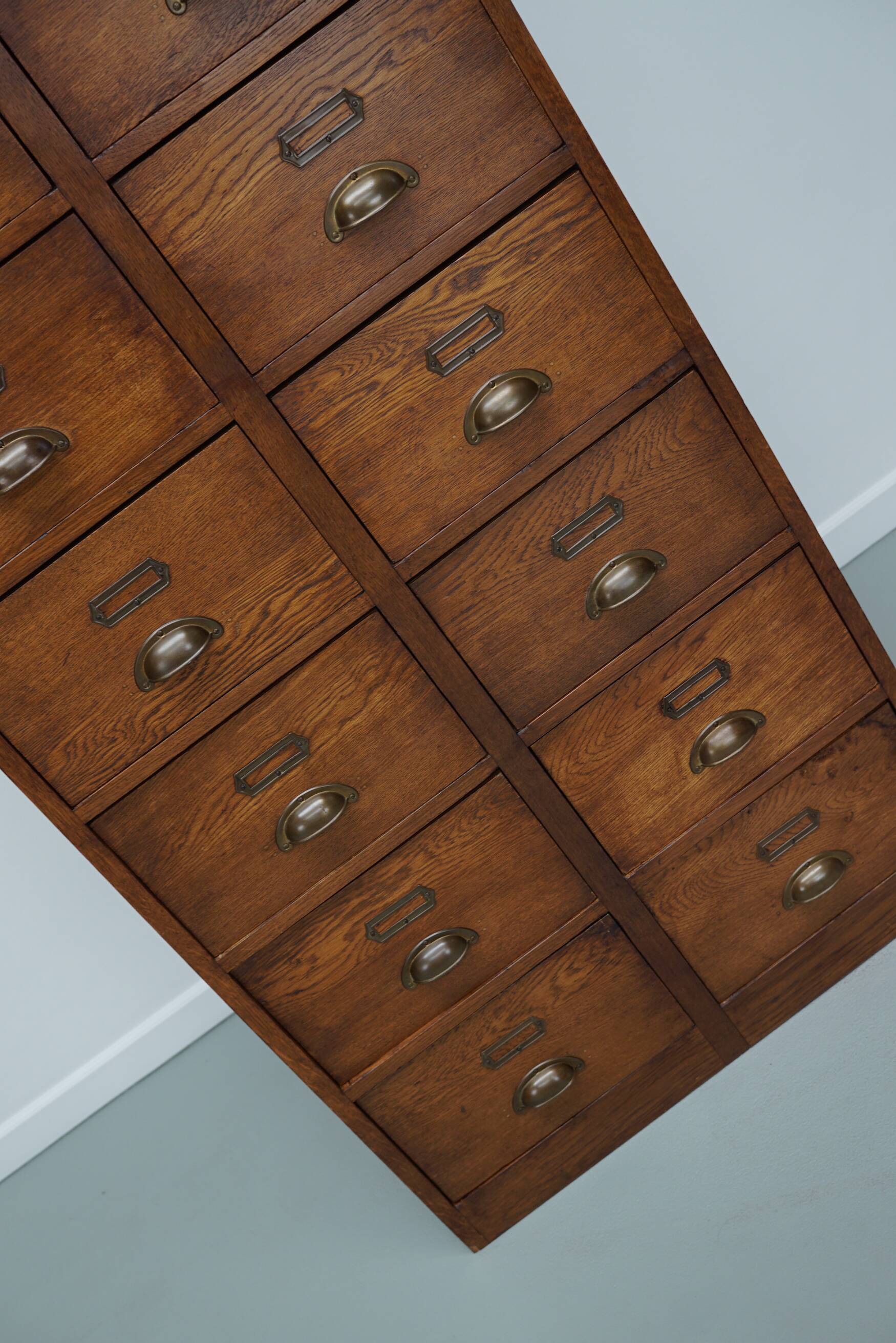 Vintage Dutch Oak Apothecary / Filing Cabinet, 1930s