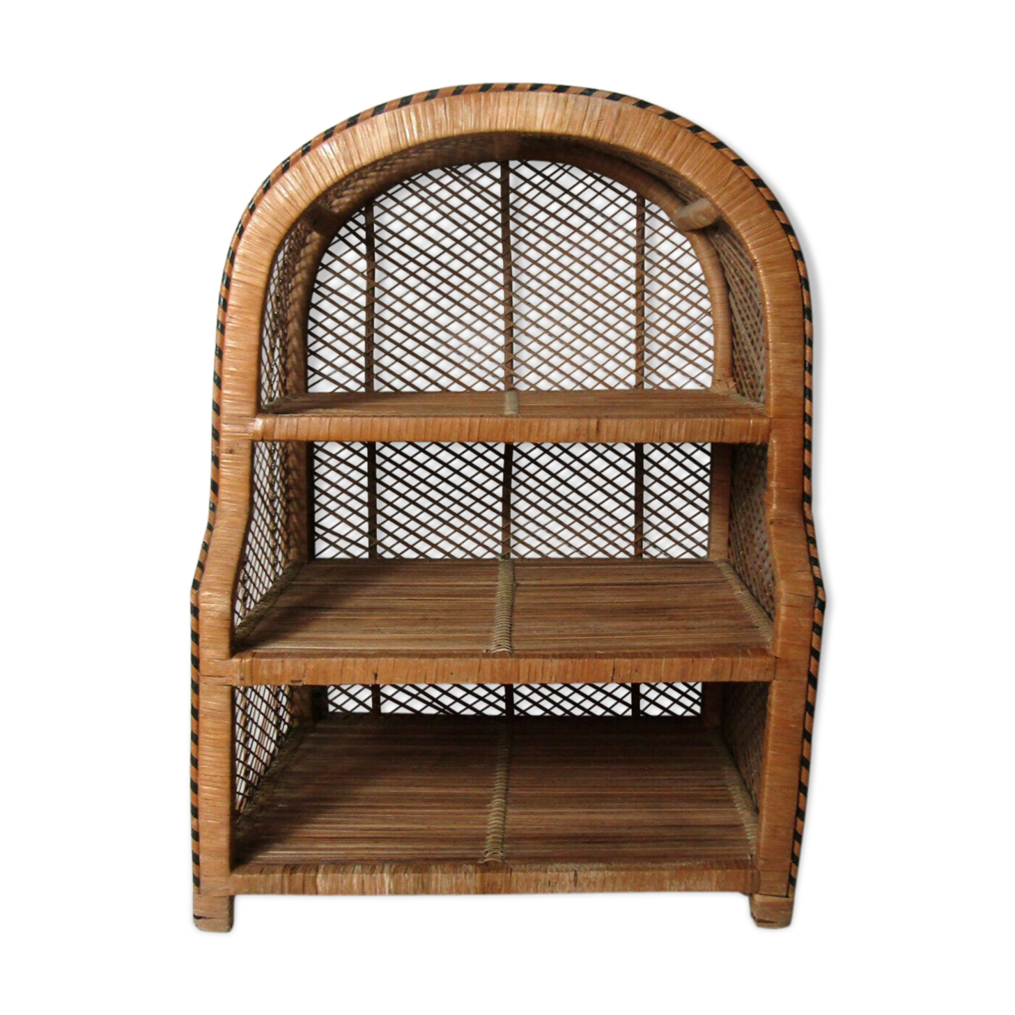 Vintage rattan shelf