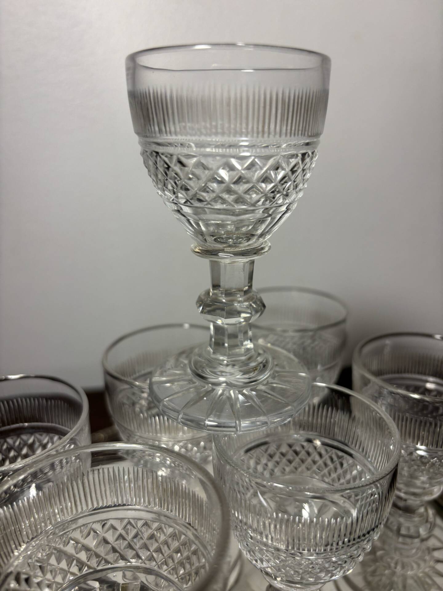 7p. Glasses Saint Louis Trianon model