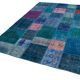Handwoven anatolian contemporary 204 cm x 300 cm blue patchwork carpet