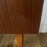 Wooden bedside table and nude