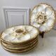 Set of 6 Oyster Plates Longchamp years 50-60