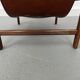 Fauteuil en teck et cuir années 1960