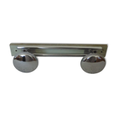 Chrome metal coat rack 2 coat hooks