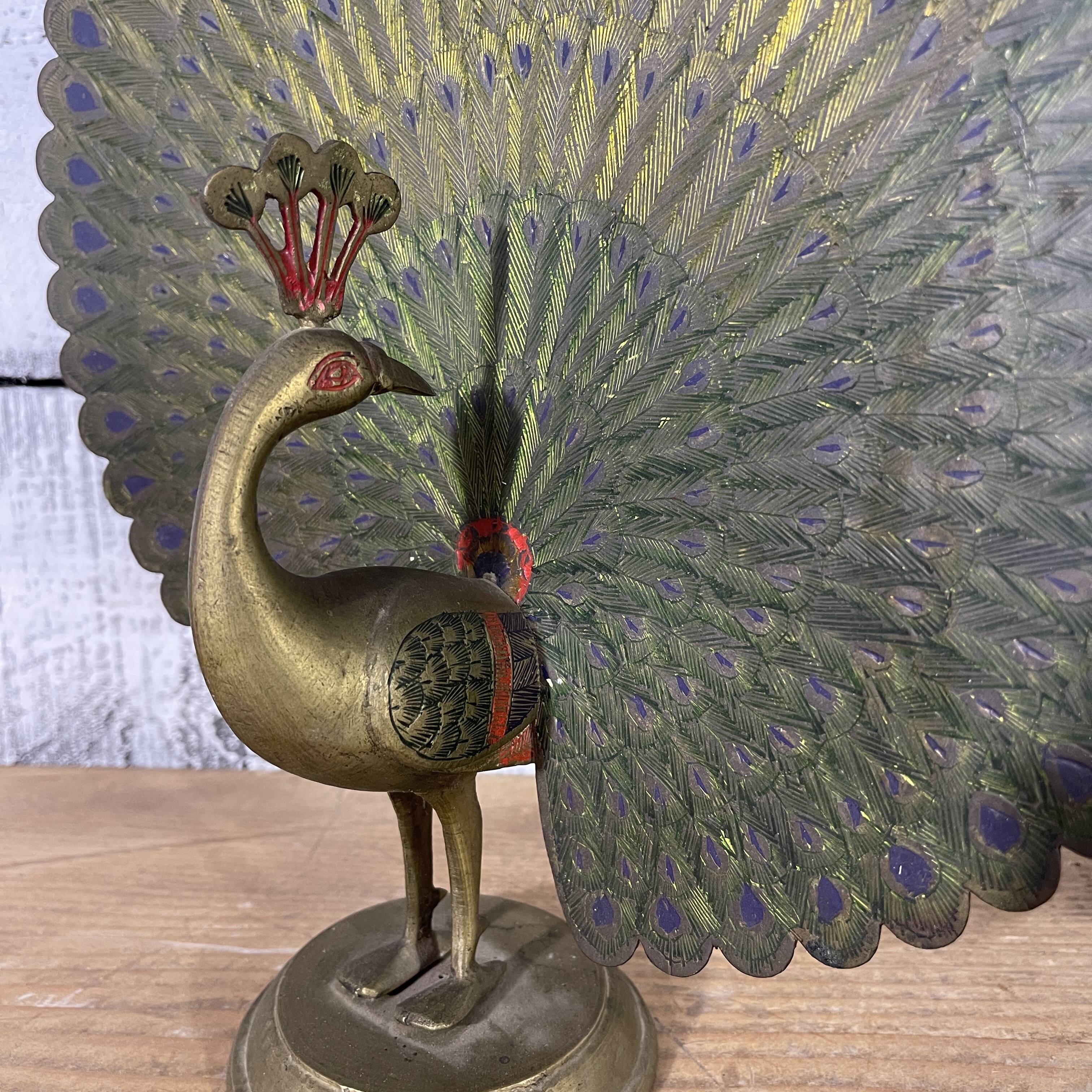 Brass peacock