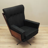 Fauteuil de bureau en cuir, design danois, années 1970, production: Danemark