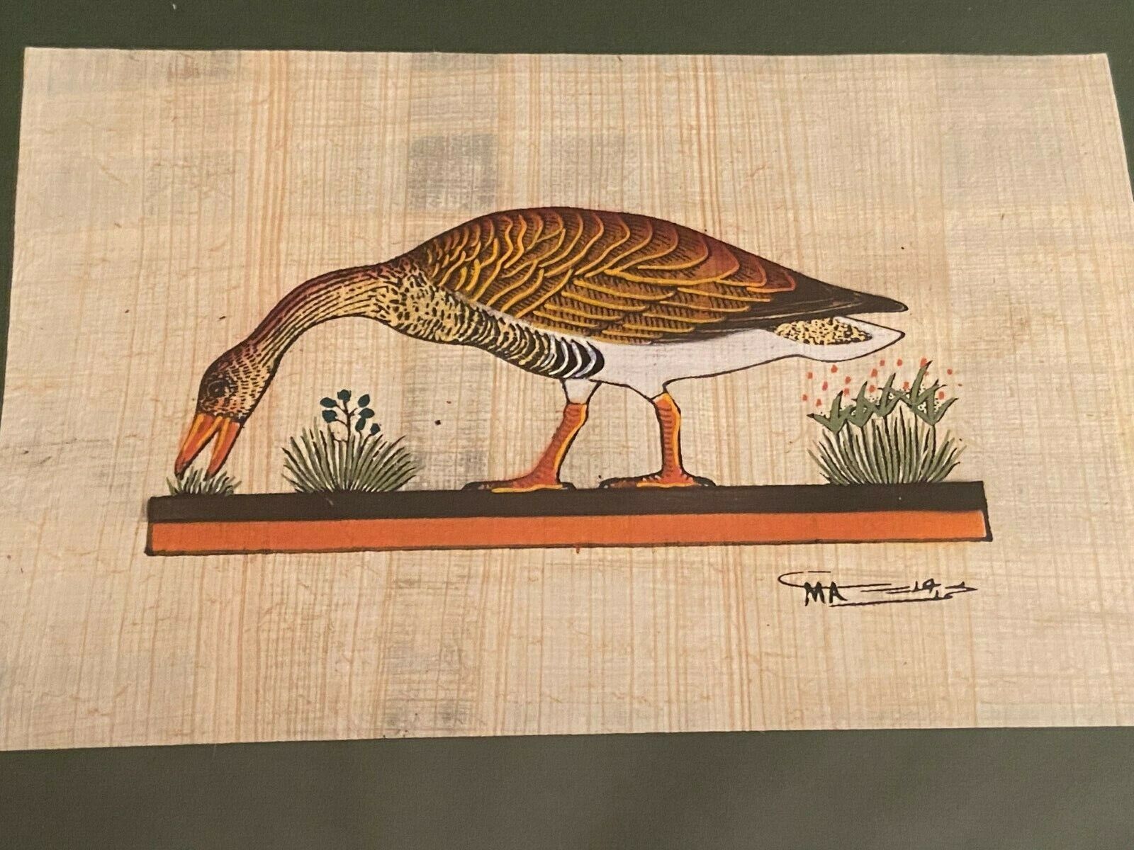 Tableau original égyptien représentant l'oie de Meidoum Egypte