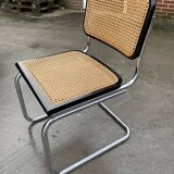 Cesca design chair b32 model in black and chrome