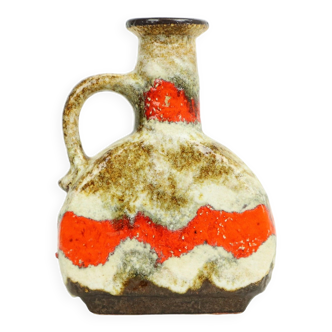 Rare ceramic fat lava vase design orange d&b collector's item 603-25