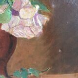 Oil on canvas, bouquet of flowers