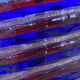 6 Murano art goblet glasses tricolor spirals