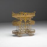 Antique cast iron serving trolley, France, early 20th century