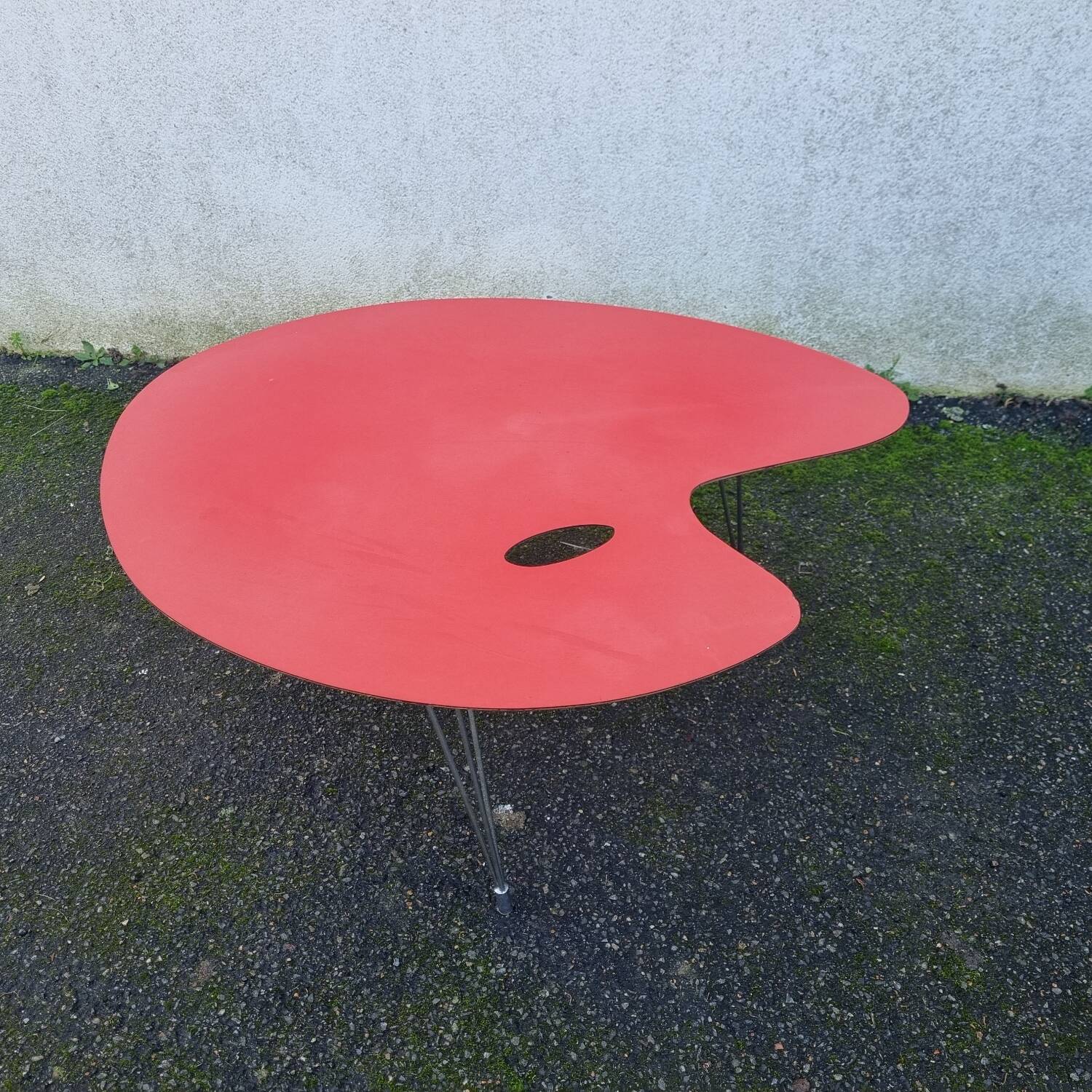 Formica table, painter's palette from 1970