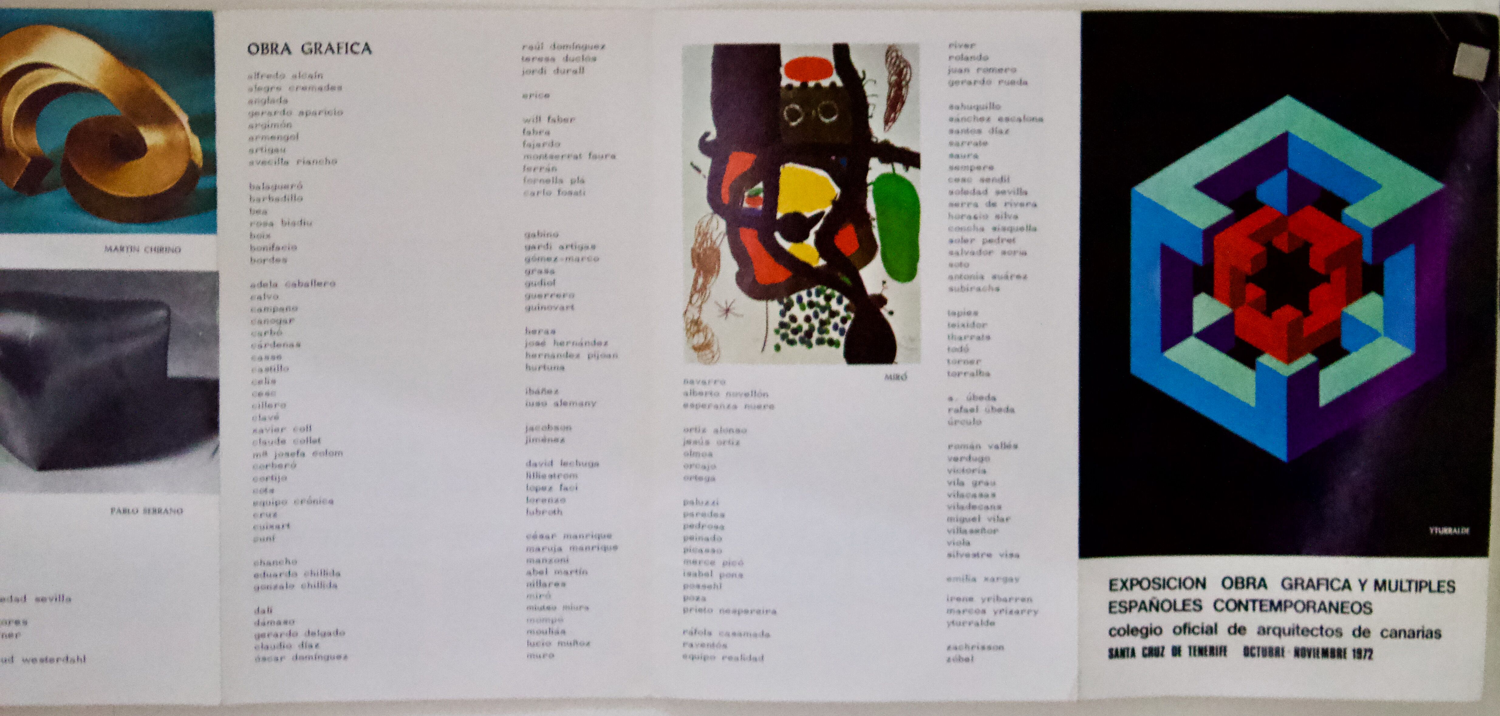 Poster of the Exhibition of Multiple and Contemporary Graphic Arts of Santa-Cruz de Tenerife in 1972