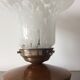 Lampe Art Déco globe champignon Clichy et pied bois